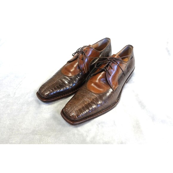 Tullio Genuine Ostrich Leather Men's Shoes size 8